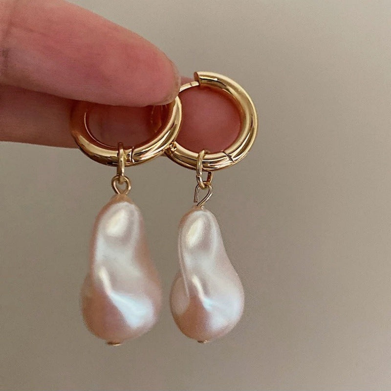 My Muse French Drop Baroque Pearl Earrings