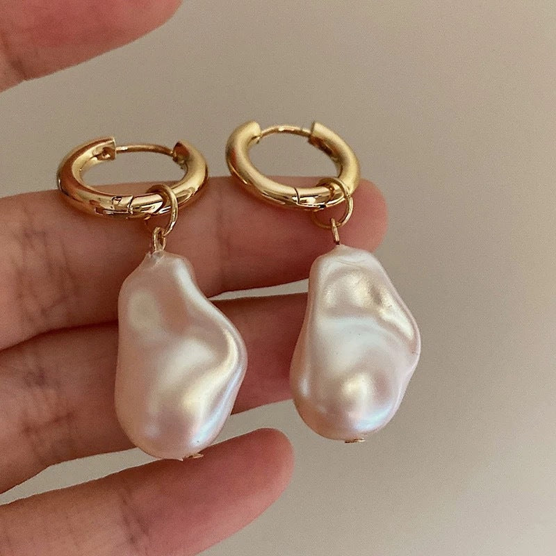 My Muse French Drop Baroque Pearl Earrings