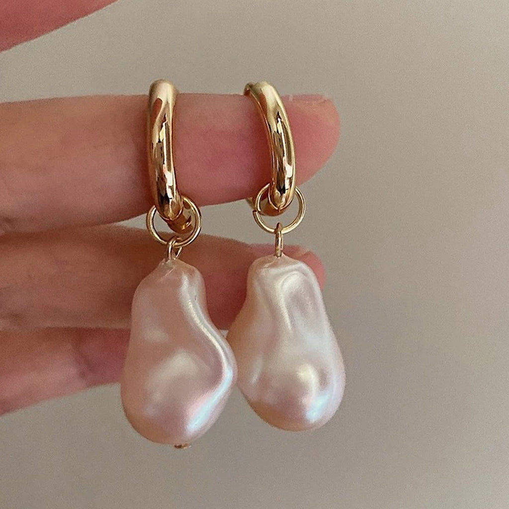 My Muse French Drop Baroque Pearl Earrings