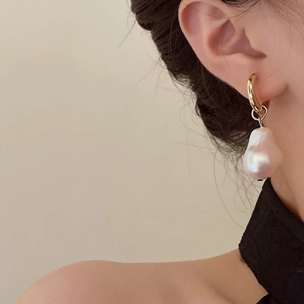 My Muse French Drop Baroque Pearl Earrings