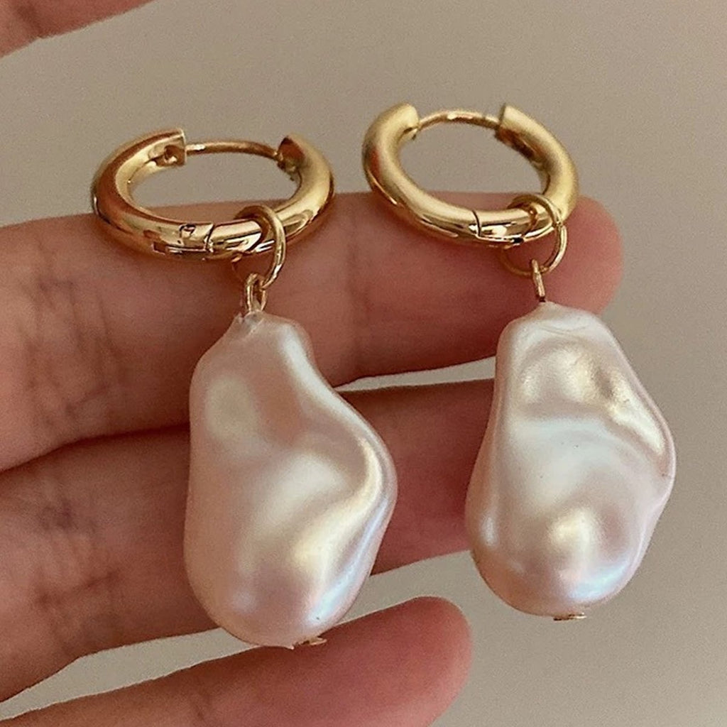 My Muse French Drop Baroque Pearl Earrings