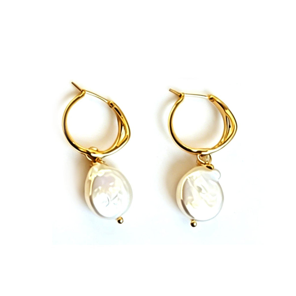 Majestic Aura Handcrafted Baroque Pearl Earrings