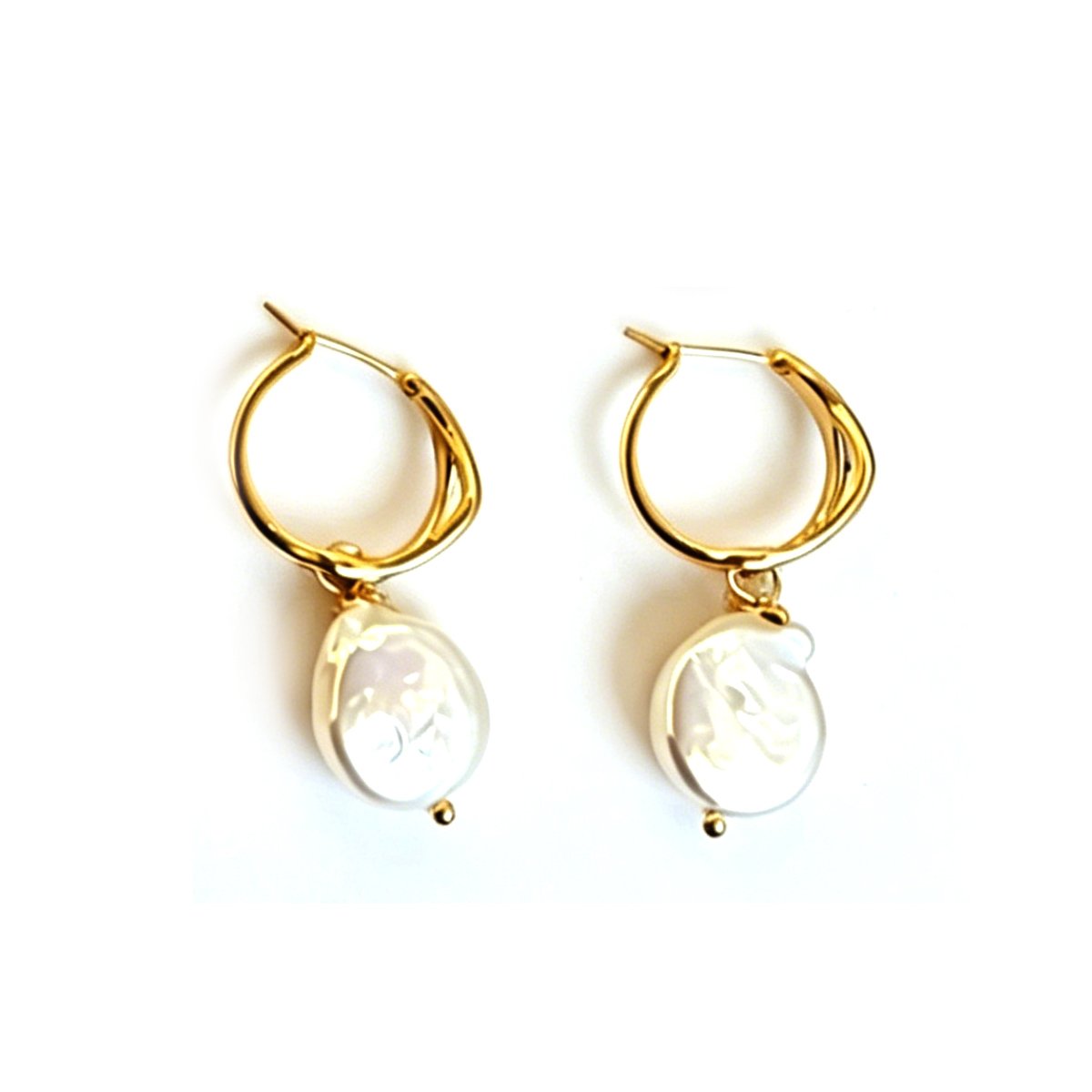 Majestic Aura Handcrafted Baroque Pearl Earrings