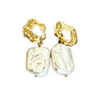 Majestic Aura Handcrafted Baroque Pearl Earrings