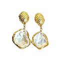 Majestic Aura Handcrafted Baroque Pearl Earrings