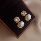 Franchesca Luminous Pearls and Sparkling Crystals Studs