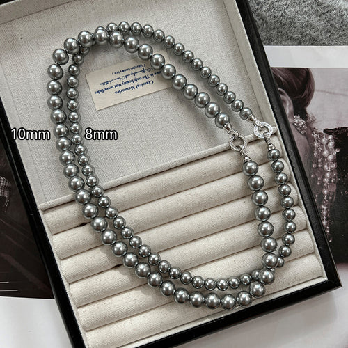 Deep Sea Lustrous Pearls Choker Necklace