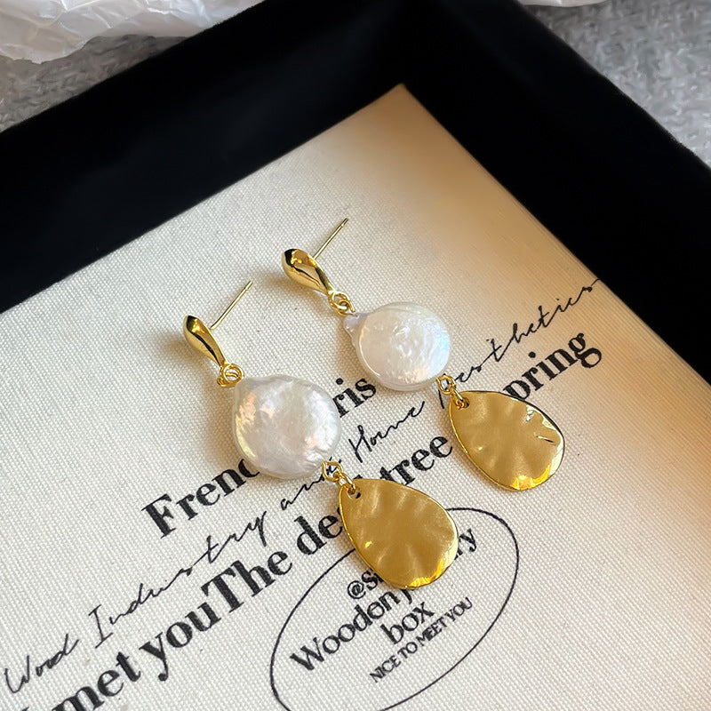 Majestic Aura Handcrafted Baroque Pearl Earrings