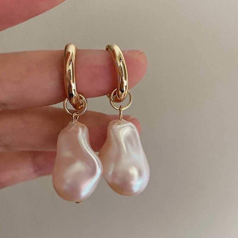 My Muse French Drop Baroque Pearl Earrings