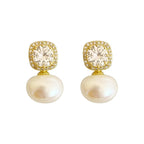 Franchesca Luminous Pearls and Sparkling Crystals Studs