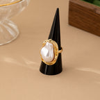 Summer Moon Baroque Pearl Y-Link Pendant Necklace Bracelet and Ring Set