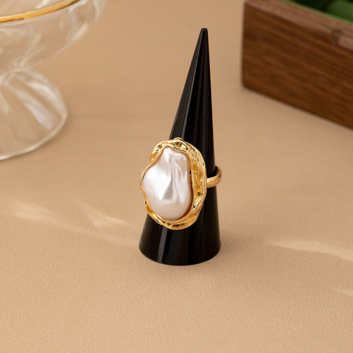 Summer Moon Baroque Pearl Y-Link Pendant Necklace Bracelet and Ring Set