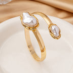 Summer Moon Baroque Pearl Y-Link Pendant Necklace Bracelet and Ring Set